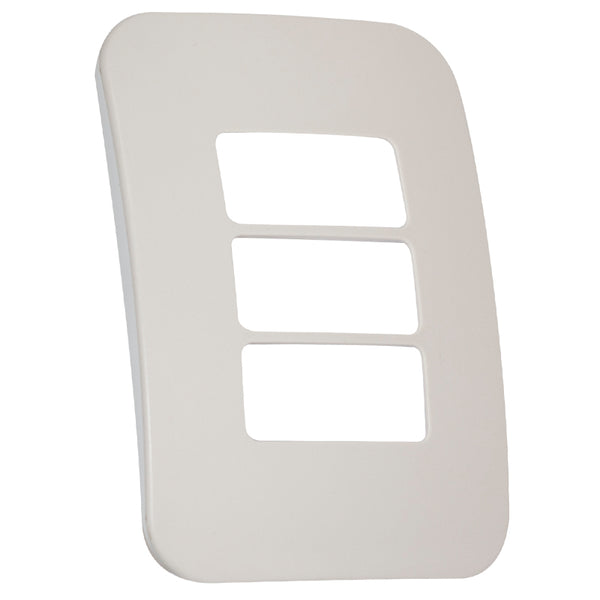 Major Tech Three Single Mod Cover Plate CR/WT Trim (100mmx50mm) Horizontal V6107CR