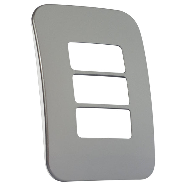 Major Tech Three Single Mod Cover Plate SV/WT Trim (100mmx50mm) Horizontal V6107SV