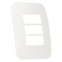 Major Tech Three Single Mod Cover Plate WT/WT Trim (100mmx50mm) Horizontal V6107WT