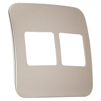 Major Tech Two Double Mod Cover Plate CN/WT Trim (100mmx50mm) V6203CN