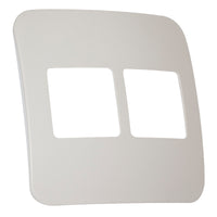 Major Tech Two Double Mod Cover Plate CR/WT Trim (100mmx50mm) V6203CR