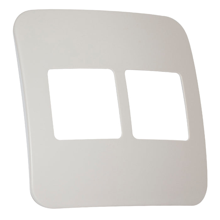 Major Tech Two Double Mod Cover Plate CR/WT Trim (100mmx50mm) V6203CR