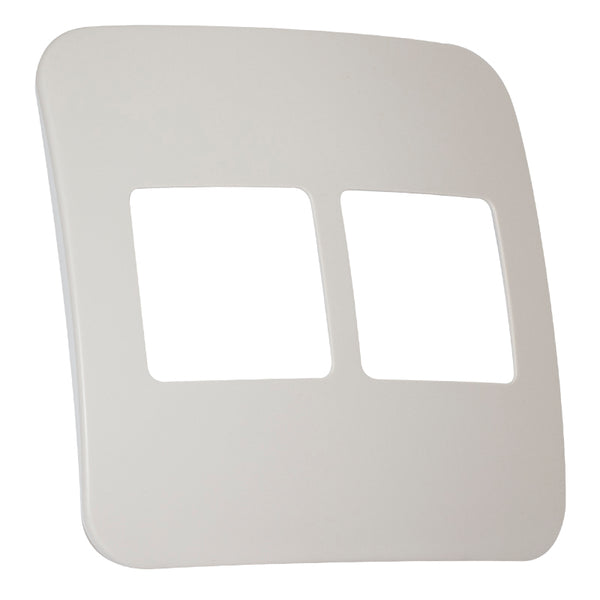 Major Tech Two Double Mod Cover Plate CR/WT Trim (100mmx50mm) V6203CR