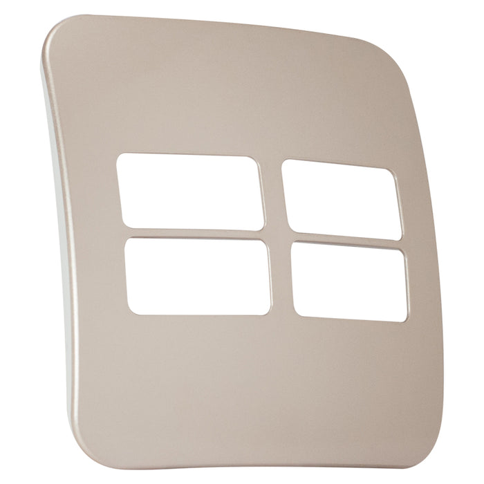 Major Tech Four Single Mod Cover Plate CN/WT Trim (100mmx100mm) Horizontal V6206CN