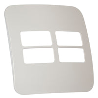 Major Tech Four Single Mod Cover Plate CR/WT Trim (100mmx100mm) Horizontal V6206CR