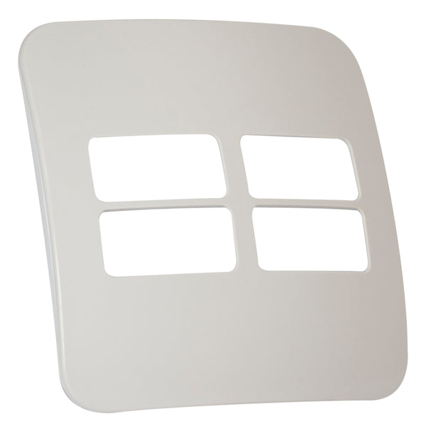 Major Tech Four Single Mod Cover Plate CR/WT Trim (100mmx100mm) Horizontal V6206CR