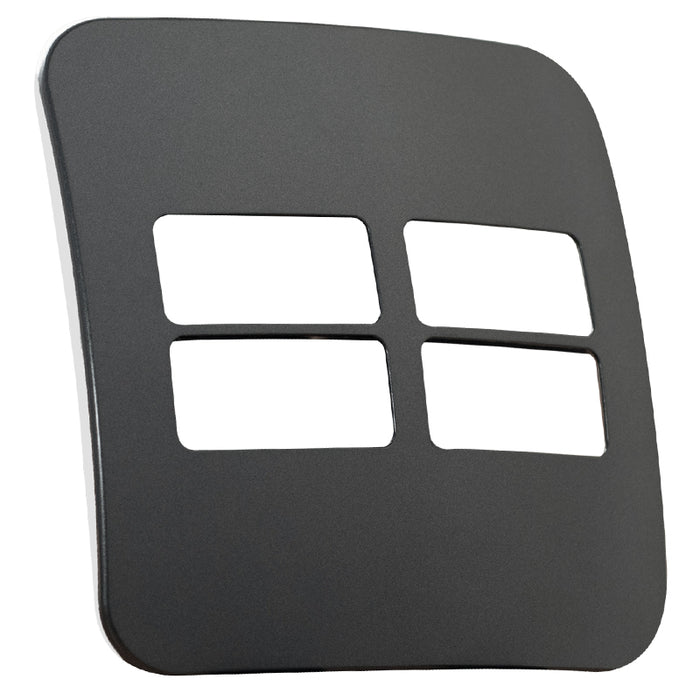 Major Tech Four Single Mod Cover Plate GM/WT Trim (100mmx100mm) Horizontal V6206GM