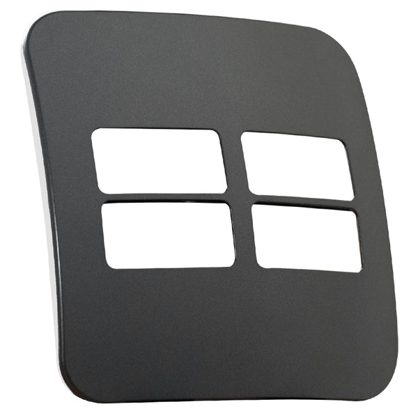 Major Tech Four Single Mod Cover Plate GM/WT Trim (100mmx100mm) Horizontal V6206GM