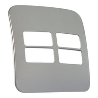 Major Tech Four Single Mod Cover Plate SV/WT Trim (100mmx100mm) Horizontal V6206SV