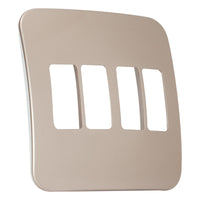 Major Tech Four Single Mod Cover Plate CN/WT Trim (100mmx100mm) Vertical V6207CN
