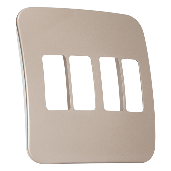 Major Tech Four Single Mod Cover Plate CN/WT Trim (100mmx100mm) Vertical V6207CN