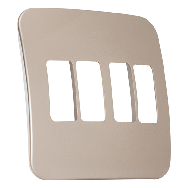 Major Tech Four Single Mod Cover Plate CN/WT Trim (100mmx100mm) Vertical V6207CN