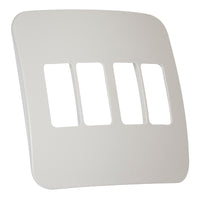 Major Tech Four Single Mod Cover Plate CR/WT Trim (100mmx100mm) Vertical V6207CR
