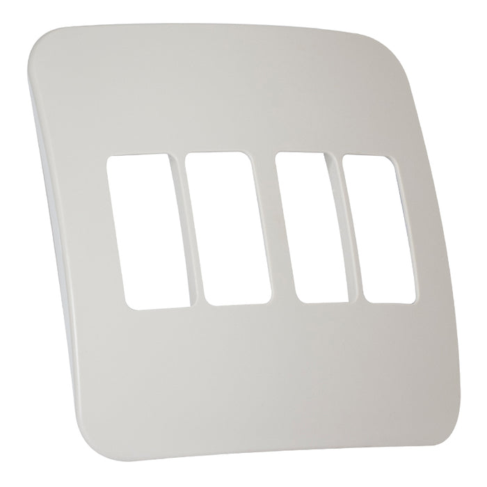 Major Tech Four Single Mod Cover Plate CR/WT Trim (100mmx100mm) Vertical V6207CR