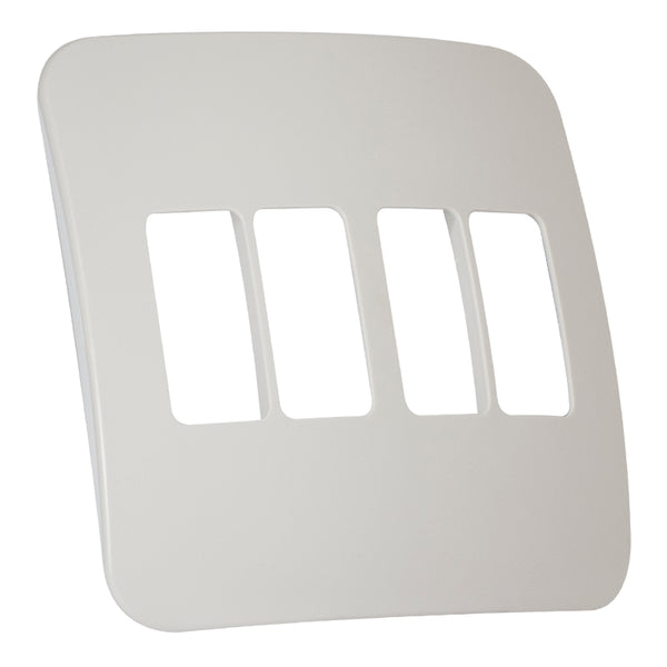 Major Tech Four Single Mod Cover Plate CR/WT Trim (100mmx100mm) Vertical V6207CR