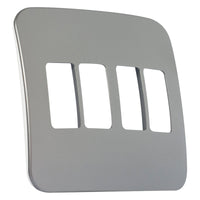 Major Tech Four Single Mod Cover Plate SV/WT Trim (100mmx100mm) Vertical V6207SV