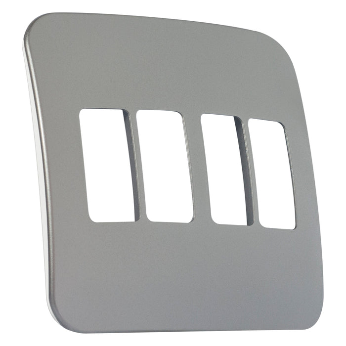 Major Tech Four Single Mod Cover Plate SV/WT Trim (100mmx100mm) Vertical V6207SV