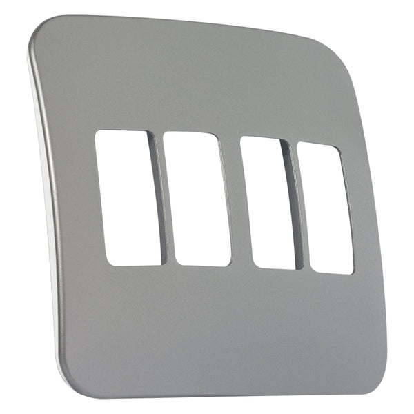 Major Tech Four Single Mod Cover Plate SV/WT Trim (100mmx100mm) Vertical V6207SV