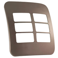 Major Tech Six Single Mod Cover Plate BZ/WT Trim (100mmx100mm) Horizontal V6210BZ