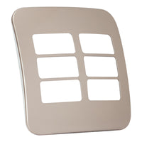 Major Tech Six Single Mod Cover Plate CN/WT Trim (100mmx100mm) Horizontal V6210CN