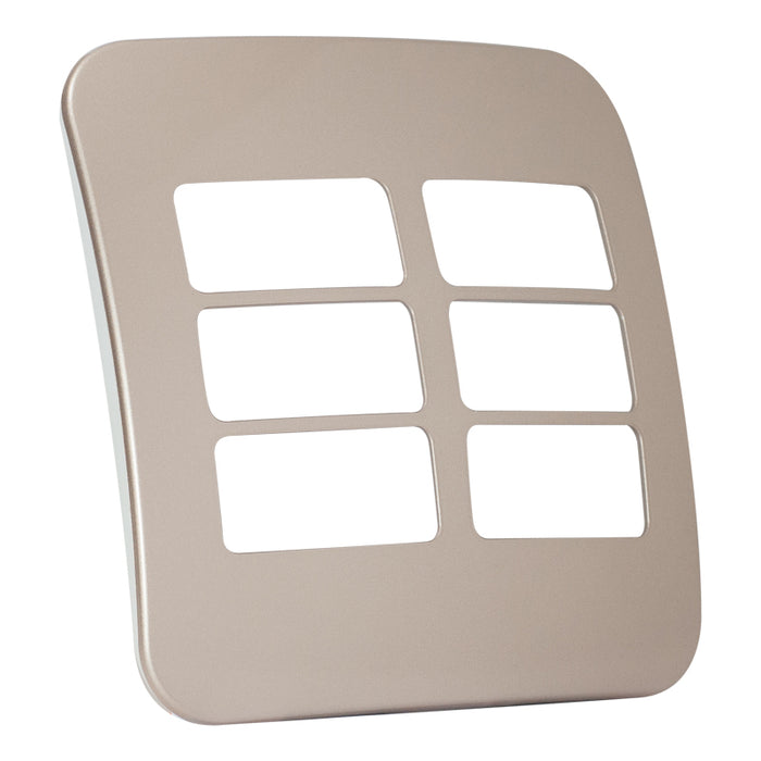Major Tech Six Single Mod Cover Plate CN/WT Trim (100mmx100mm) Horizontal V6210CN