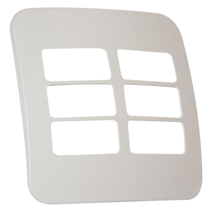Major Tech Six Single Mod Cover Plate CR/WT Trim (100mmx100mm) Horizontal V6210CR