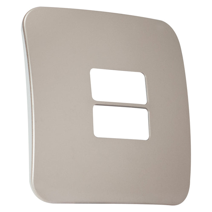 Major Tech Two Single Mod Cover Plate CN/WT Trim (100mmx100mm) Horizontal V6213CN