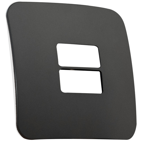 Major Tech Two Single Mod Cover Plate GM/WT Trim (100mmx100mm) Horizontal V6213GM