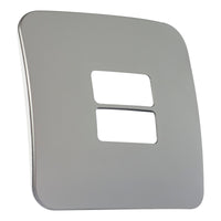 Major Tech Two Single Mod Cover Plate SV/WT Trim (100mmx100mm) Horizontal V6213SV