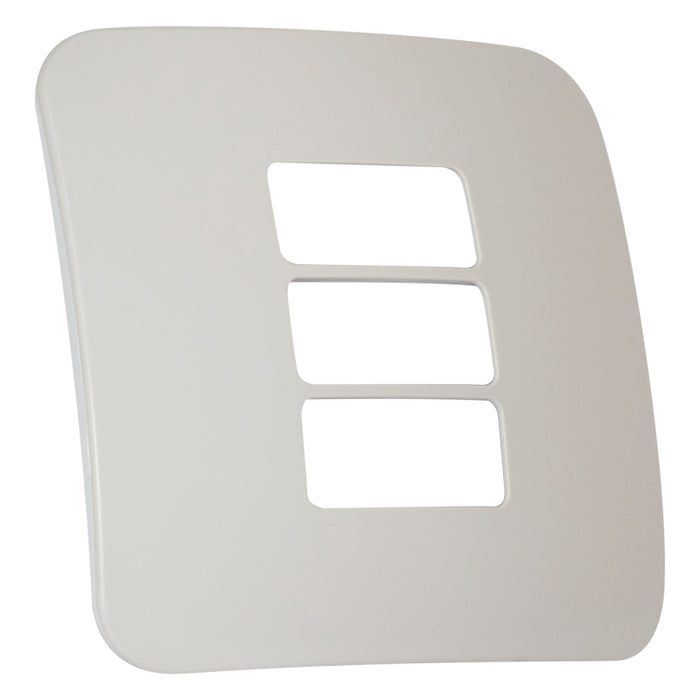 Major Tech Three Single Mod Cover Plate CR/WT Trim (100mmx100mm) Horizontal V6214CR