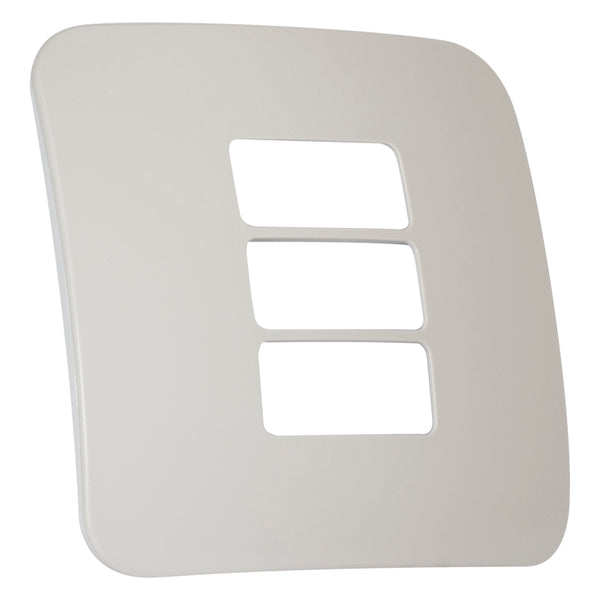 Major Tech Three Single Mod Cover Plate CR/WT Trim (100mmx100mm) Horizontal V6214CR