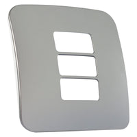 Major Tech Three Single Mod Cover Plate SV/WT Trim (100mmx50mm) Horizontal V6214SV