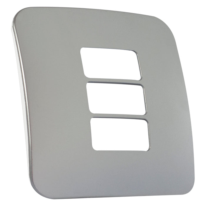 Major Tech Three Single Mod Cover Plate SV/WT Trim (100mmx50mm) Horizontal V6214SV