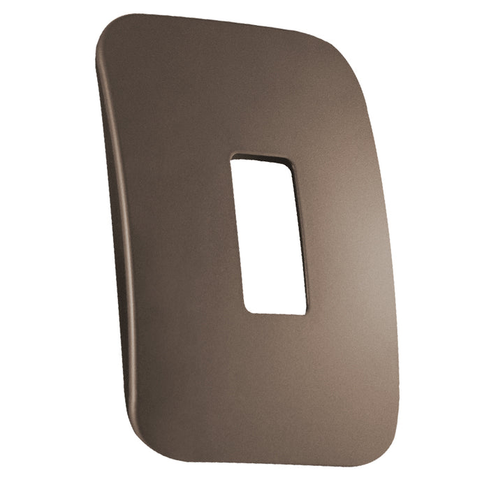 Major Tech One Single Mod Cover Plate BZ/WT Trim (100mmx50mm) Vertical V6101BZ