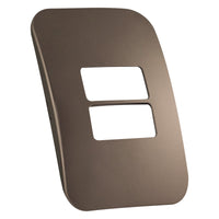 Major Tech Two Single Mod Cover Plate BZ/BK Trim (100mmx50mm) Horizontal VB6104BZ
