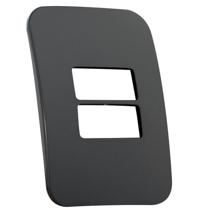 Major Tech Two Single Mod Cover Plate GM/BK Trim (100mmx50mm) Horizontal VB6104GM
