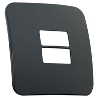 Major Tech Two Single Mod Cover Plate GM/BK Trim (100mmx100mm) Horizontal VB6213GM
