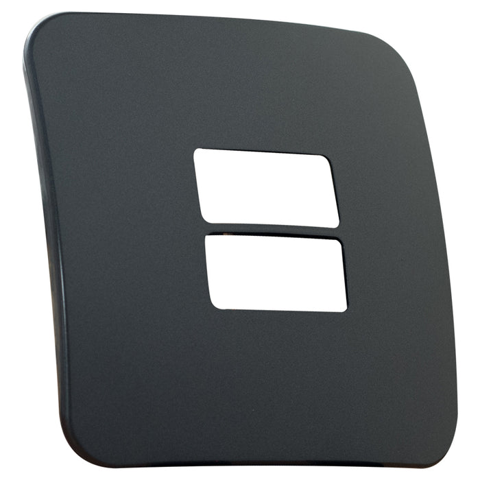 Major Tech Two Single Mod Cover Plate GM/BK Trim (100mmx100mm) Horizontal VB6213GM