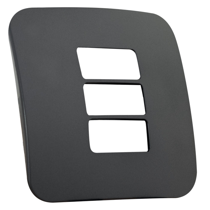 Major Tech Three Single Mod Cover Plate GM/BK Trim (100mmx50mm) Horizontal VB6214GM