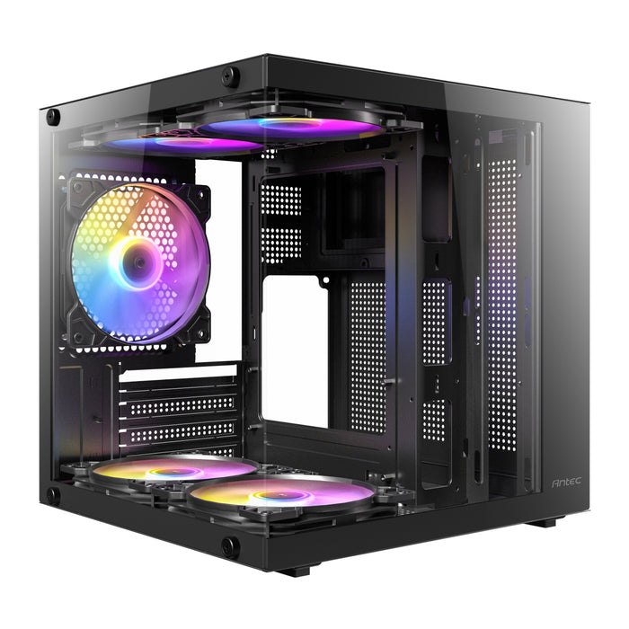 Antec VCX10M ARGB Micro-ATX | ITX Mini-Tower Gaming Chassis - Black-VCX10M ARGB Antec