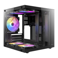 Antec VCX10M ARGB Micro-ATX | ITX Mini-Tower Gaming Chassis - Black-VCX10M ARGB Antec