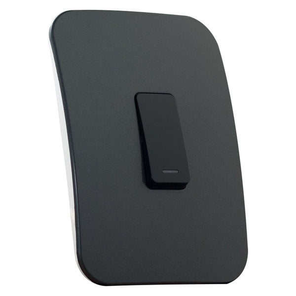 Major Tech One Lever One-Way Switch BK/GM (100mmx50mm) Vertical VG111C1VBGM