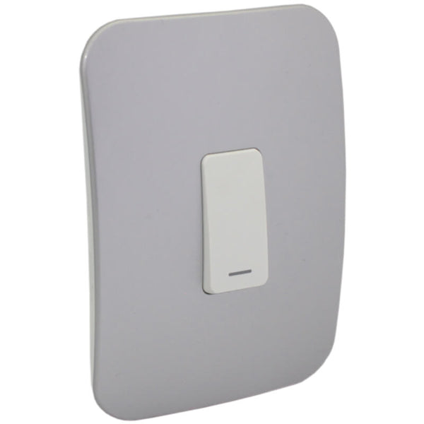 Major Tech One Lever One-Way Switch WT/SV (100mmx50mm) Vertical VG111C1VWSV