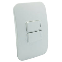 Major Tech One Lever One-Way Switch (2 Mod) BK/GM (100mmx50mm) Vertical VG112C1VBGM