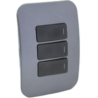 Major Tech Three Lever One-Way Switch  BK/GM (100mmx50mm) Horizontal VG111C3HBGM