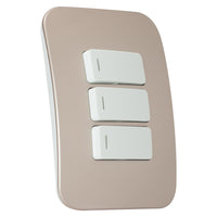 Major Tech Three Lever One-Way Switch  WT/CN (100mmx50mm) Horizontal VG111C3HWCN