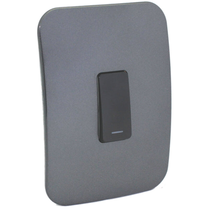 Major Tech One Lever Two-Way Switch BK/GM (100mmx50mm) Vertical VG121C1VBGM