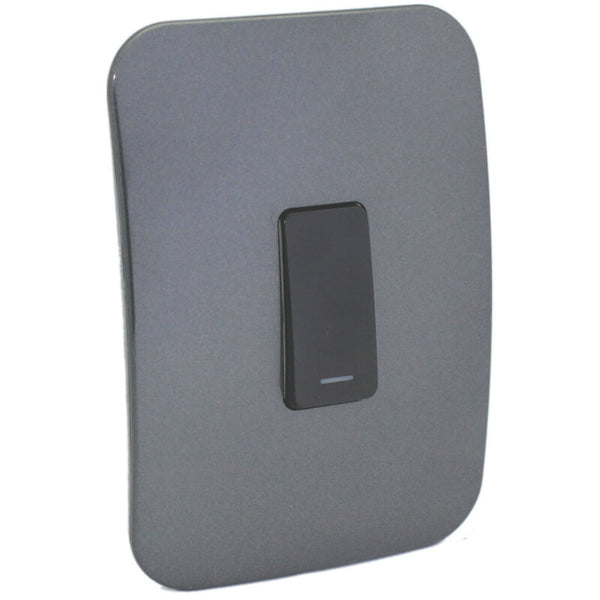 Major Tech One Lever Two-Way Switch BK/GM (100mmx50mm) Vertical VG121C1VBGM