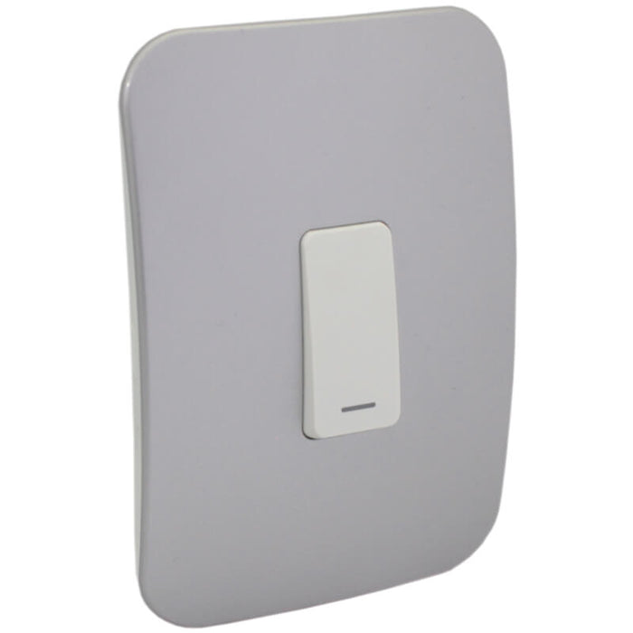 Major Tech One Lever Two-Way Switch WT/SV (100mmx50mm) Vertical VG121C1VWSV