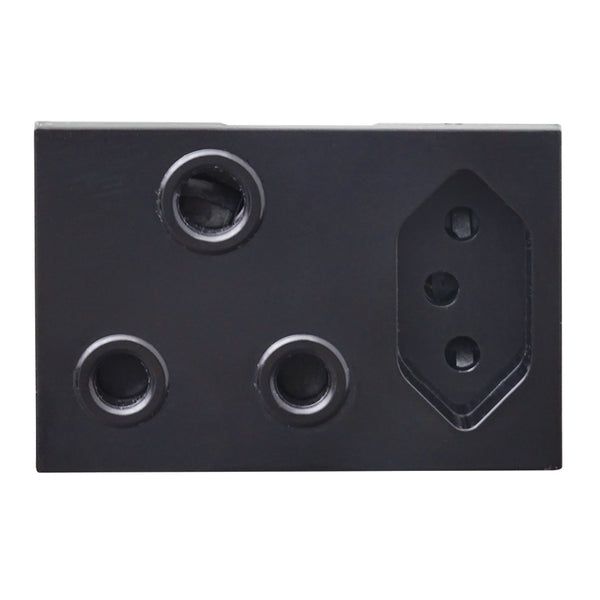 Major Tech Single RSA, Single V-Slim PowerSkirting Socket BK VG218PSBK